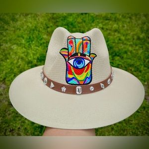 ‼️Custom Hand painted Evil eye hat 🪬‼️